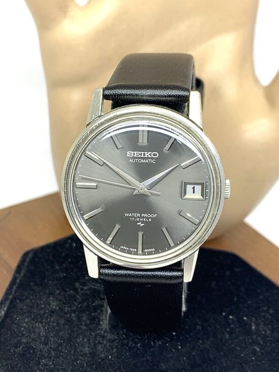 Seiko Other - Seiko Men's Watch 7625-8033 Automatic Vintage 1968 Gray Dial Date Leather Strap
